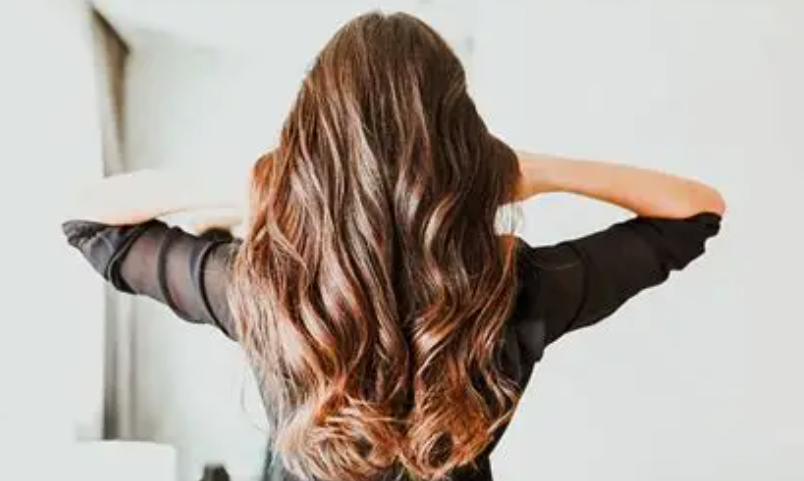 Curls created with a heatless hair curler